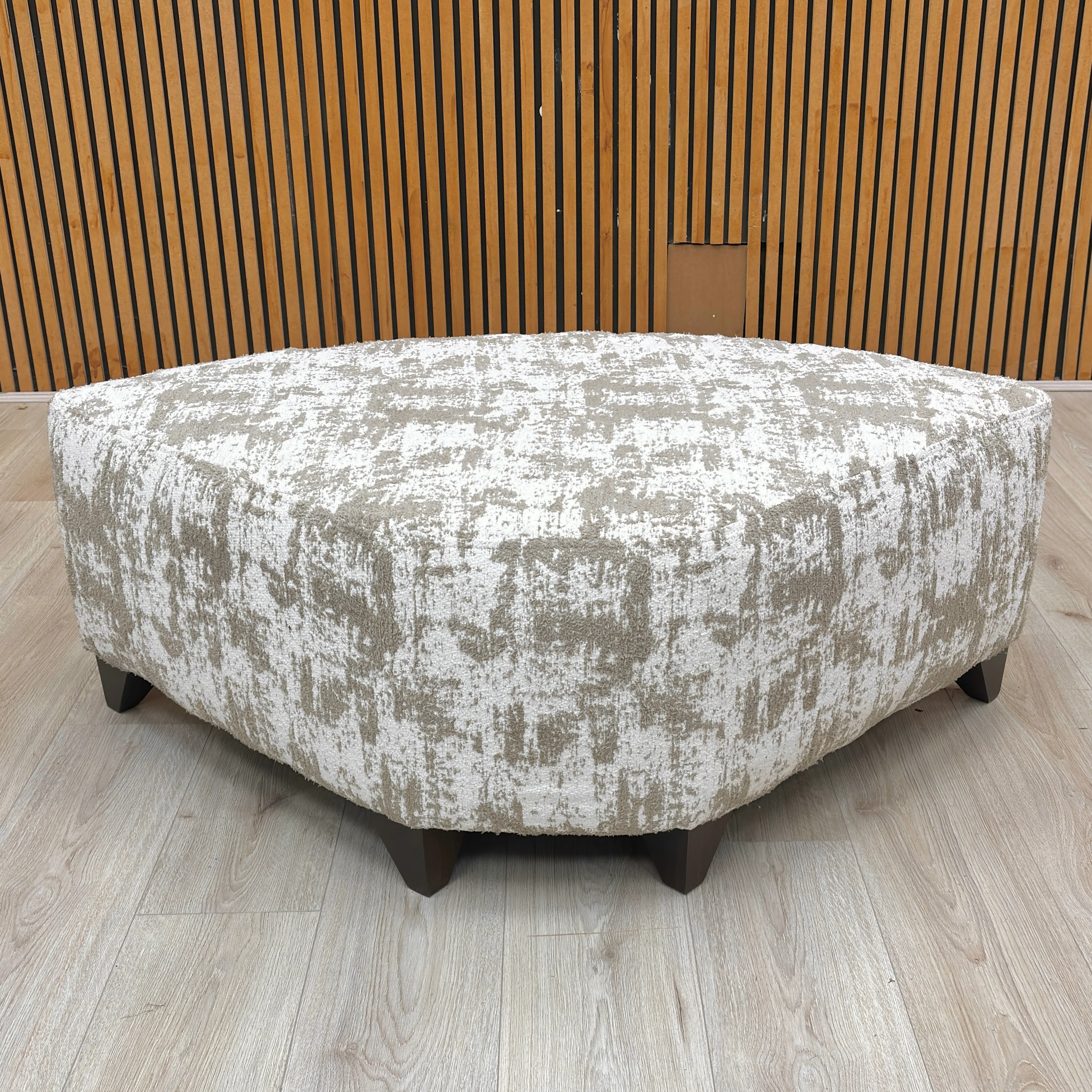 ‘Aura’ Kai Mocha Dw Ft Fabric Wedge Footstool - Image 3