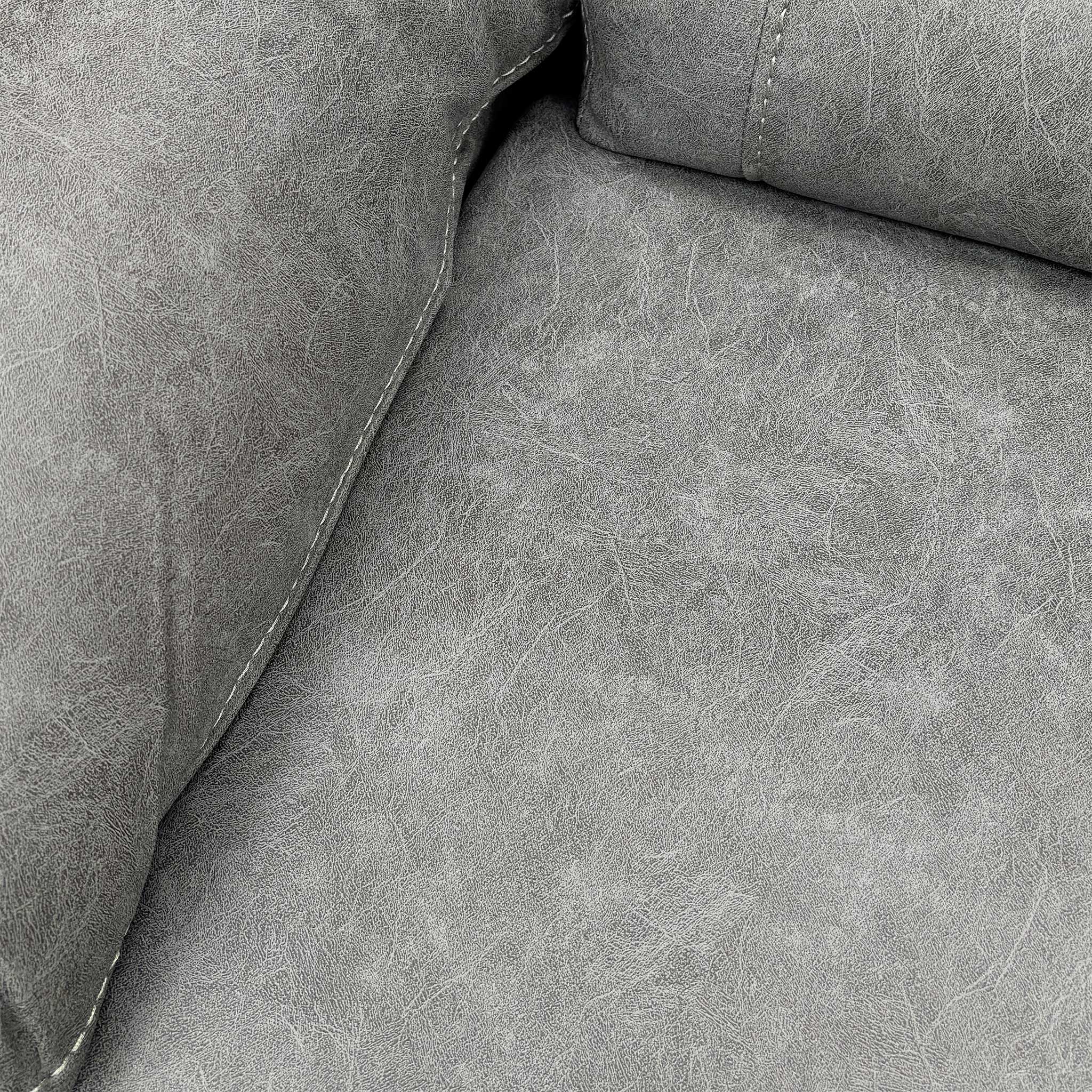 ‘Beaumont’ Grey Endurance Fabric Manual Recliner High Back 3 Seater Sofa - Image 5