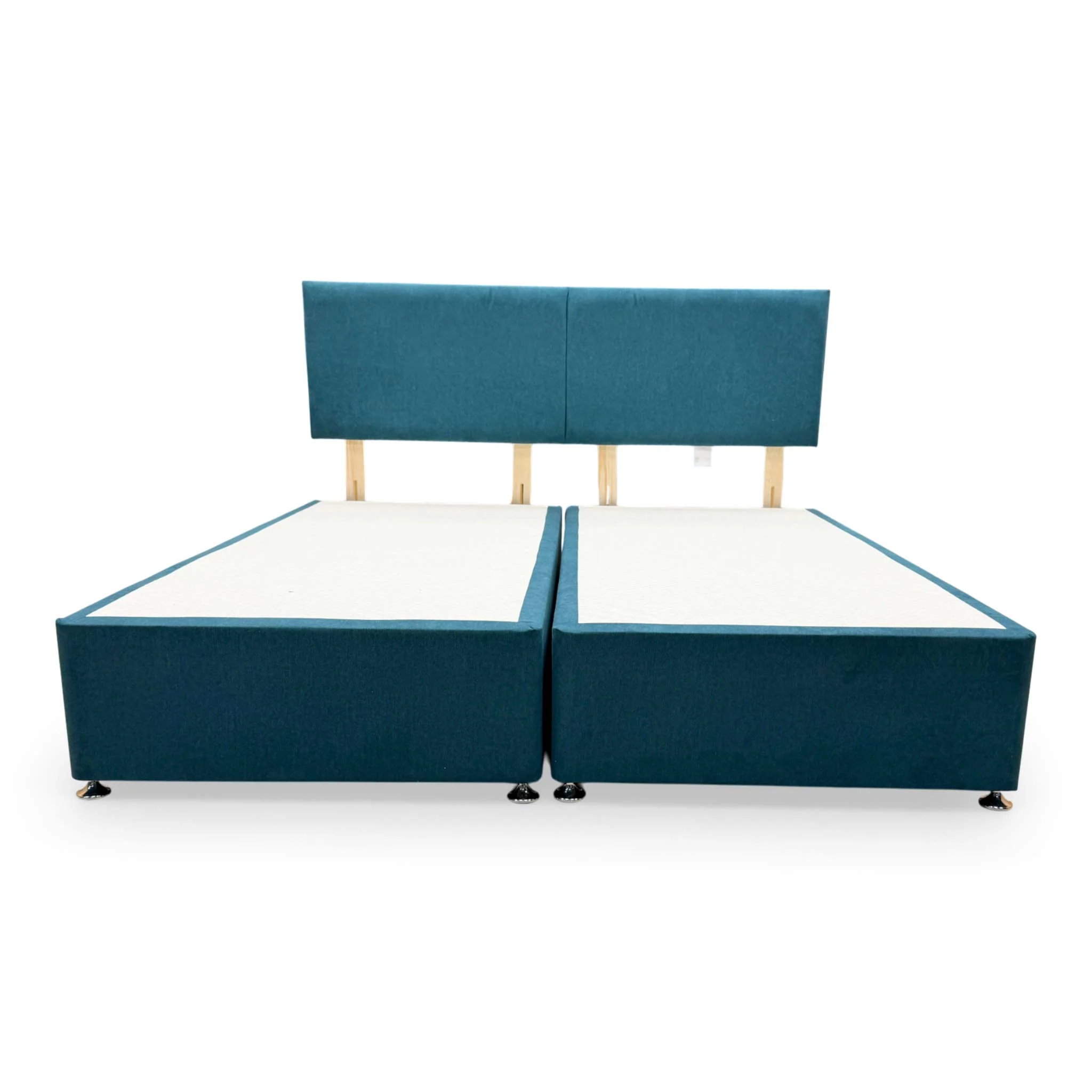 'Bella' Venice New Teal Fabric Headboard + 2 Draw Divan Base - Super King - Image 4
