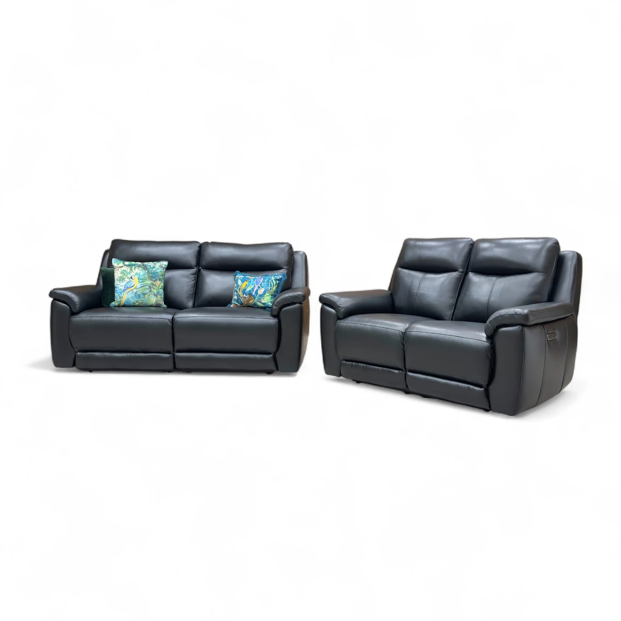 ‘Bobby’ Leather Cat-35:02 Black 3 + 2 Power Recliner Sofa Set - Image 9
