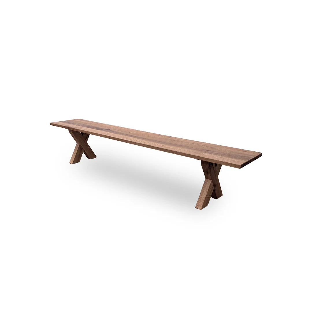 Bodahl 'Loki' 01 Oiled Solid Oak Dining Bench with Wooden X-Legs - Image 5