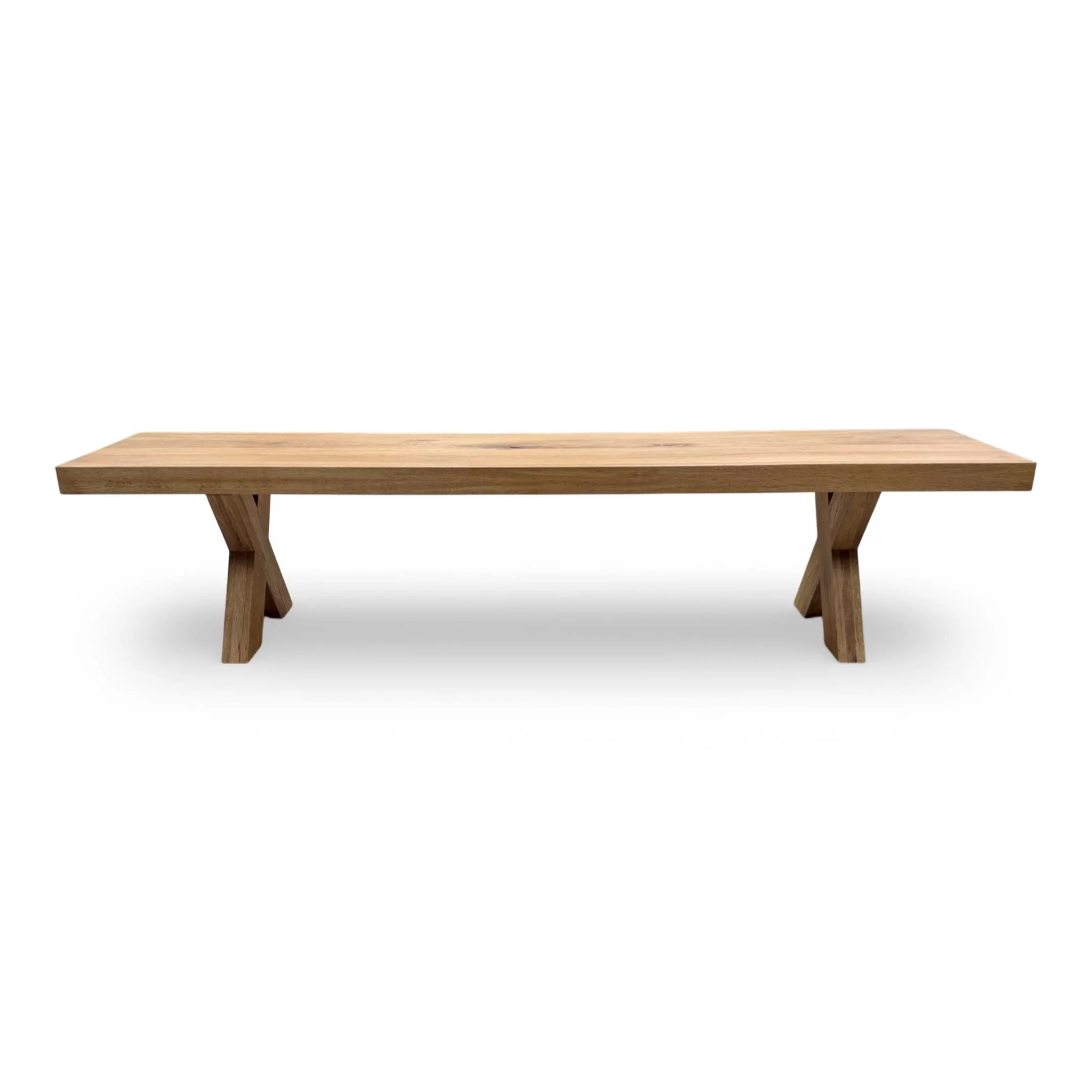 Bodahl 'Njord' 06 0ld Bassano Solid Oak 200cm Dining Bench with Wooden X-Shaped Legs - Image 4