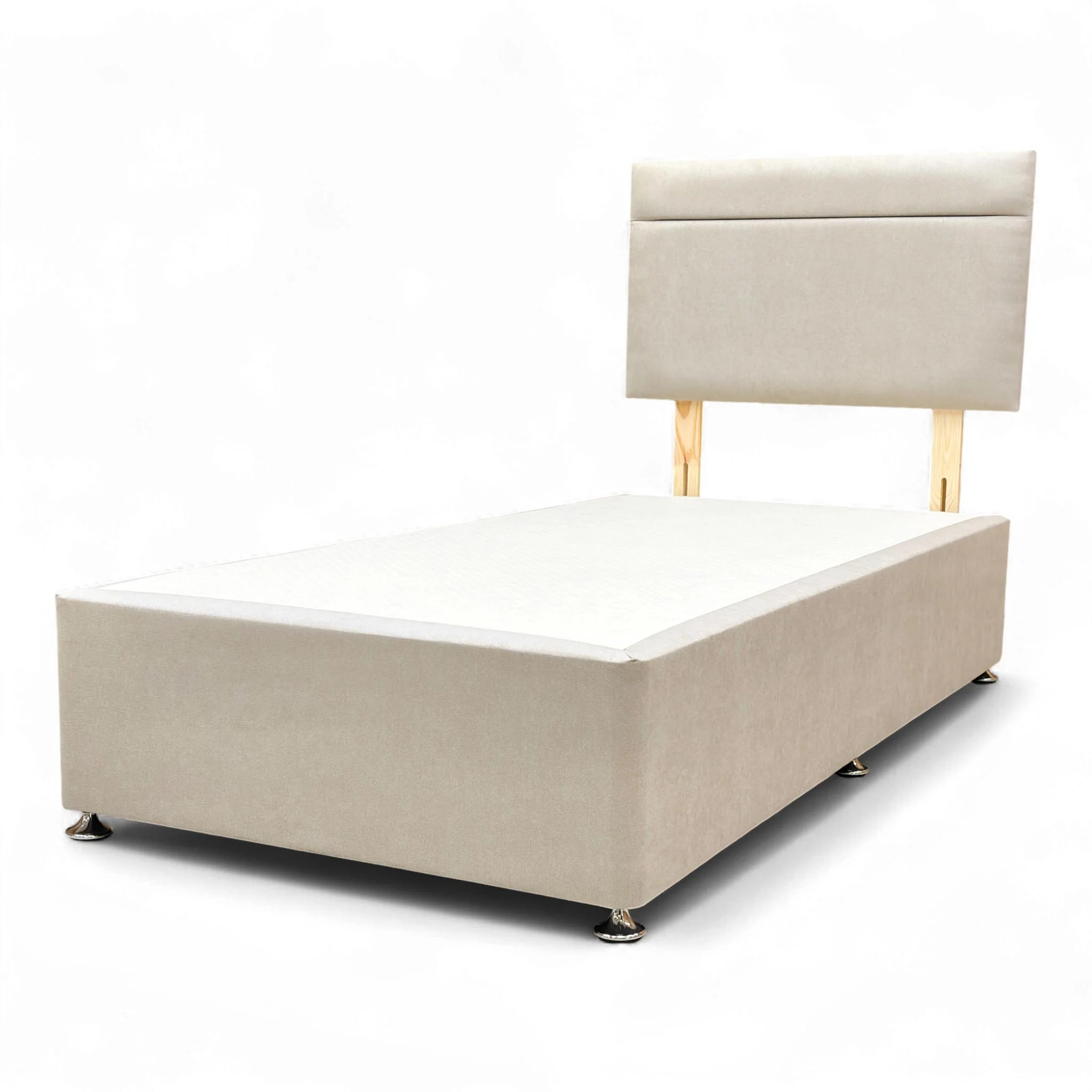 ‘Capella’ Venice Mink Fabric Headboard + Divan Base - Single - Image 6