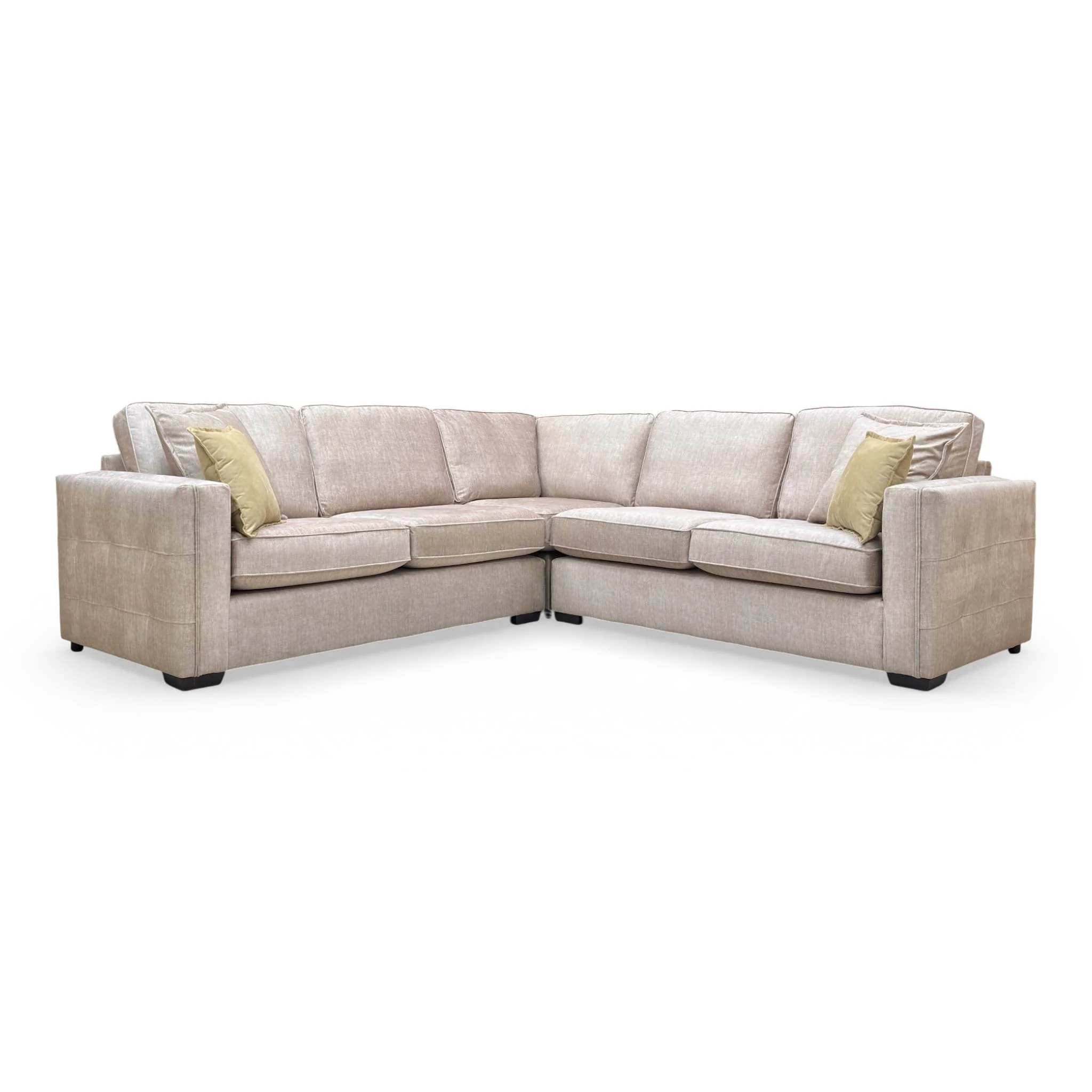 ‘Chelsea' Beige Vogue Velvet 2 Corner 2 Sofa - Image 6