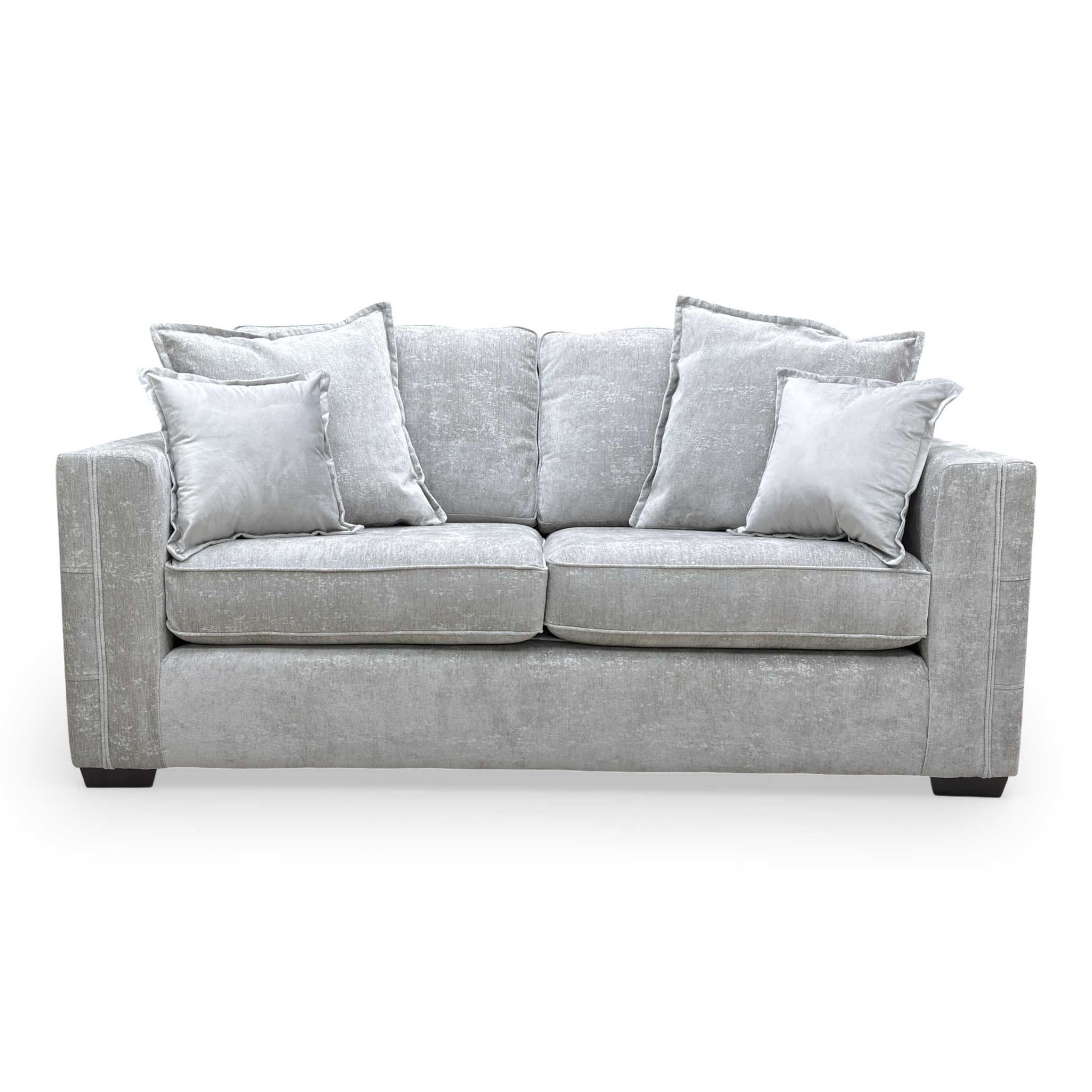 'Chelsea' Meridian Truffle Soft Weave Fabric Formal Back 3 Seater Sofa - Image 4