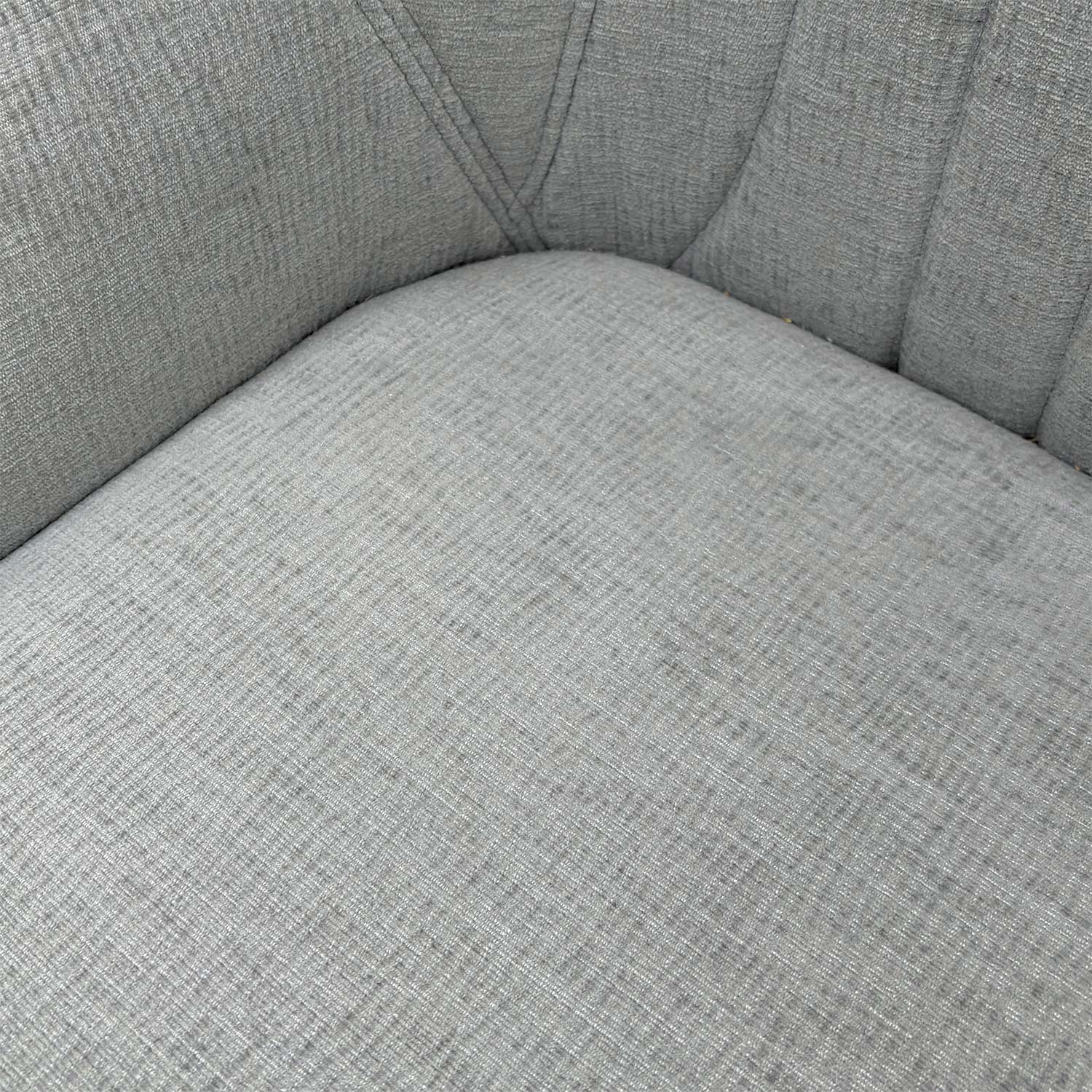‘Crete' Silver Fabric Swivel Dining Chairs - Set of 6 - Image 5