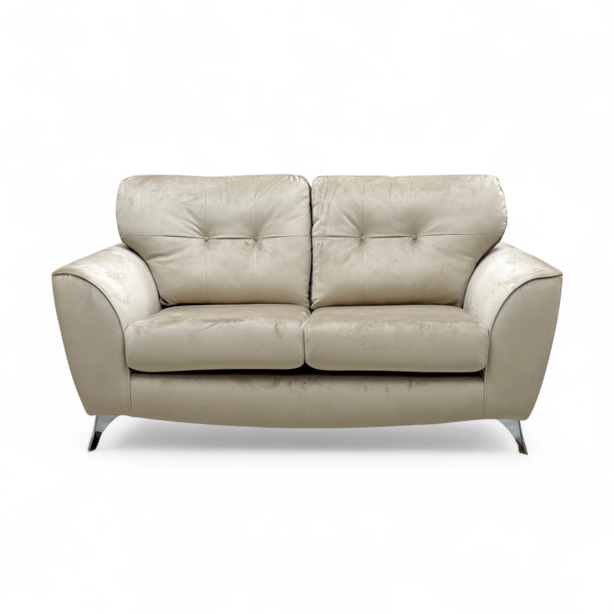 'Dawson' Mink Dawson Velvet 2 Seater Sofa - Image 4