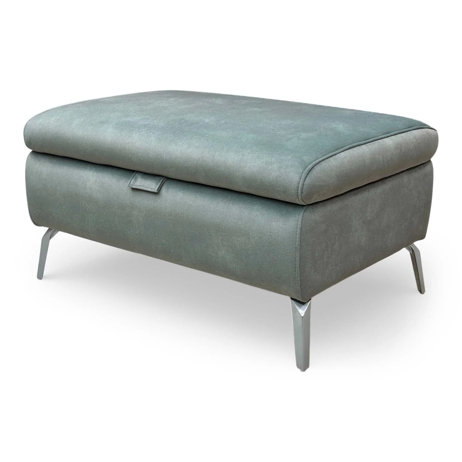 ‘Daytona’ Dexter Fern 43514 Velvet Storage Footstool - Image 7