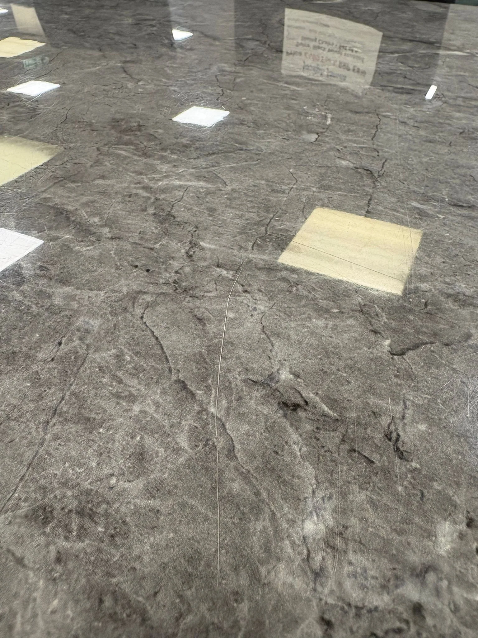 'Donnie’ Grey Real Marble Dining Table - Image 13