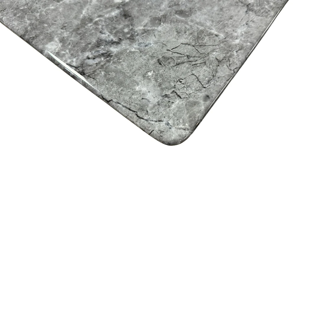 'Donnie’ Grey Real Marble Dining Table - Image 5