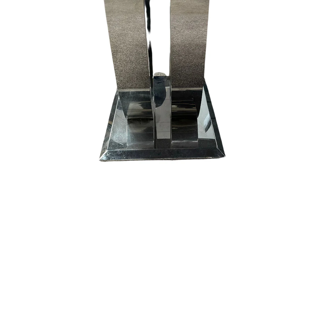 'Donnie’ Grey Real Marble Dining Table - Image 6