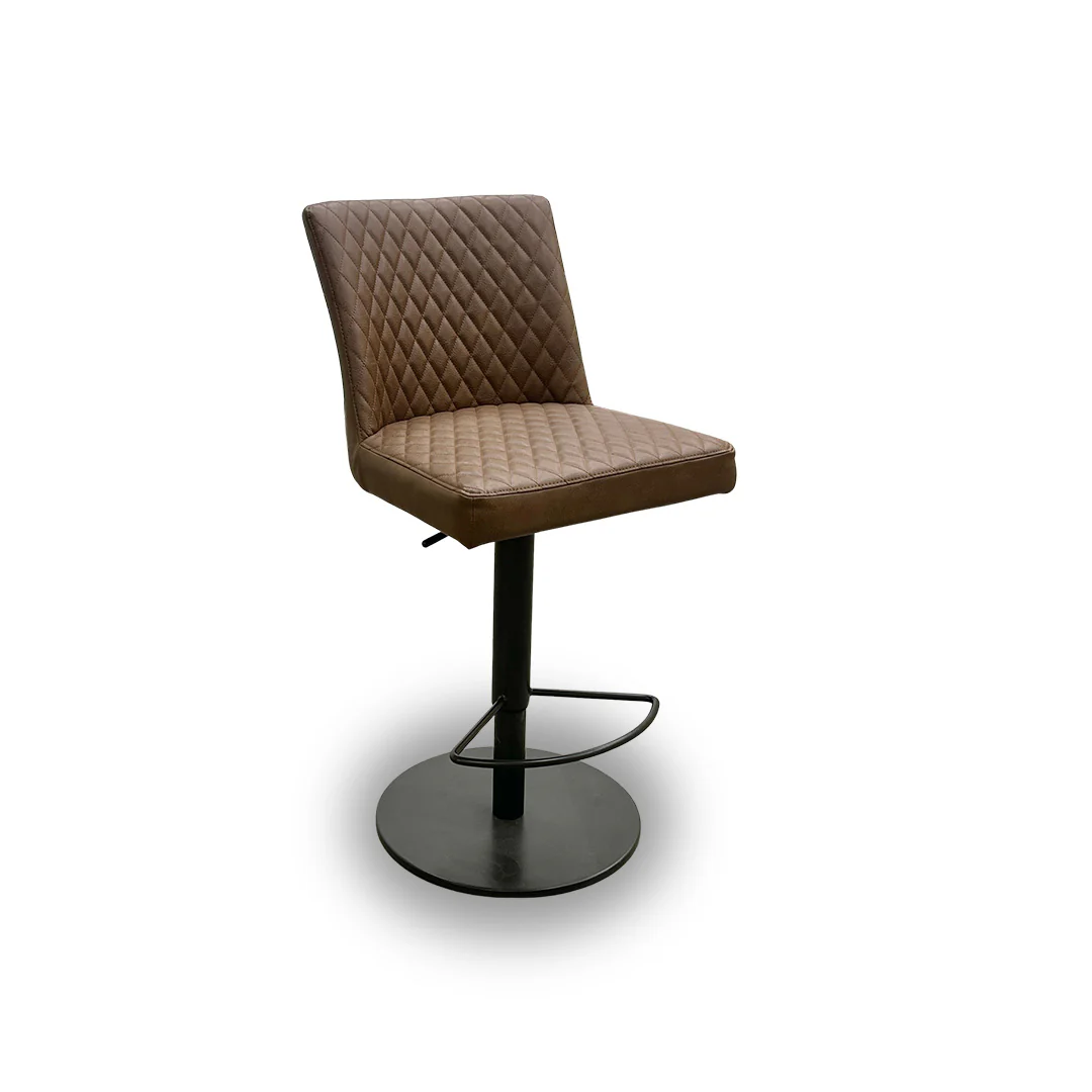 ‘Earth’ Tan Faux Leather Swivel Bar Stool - Image 5