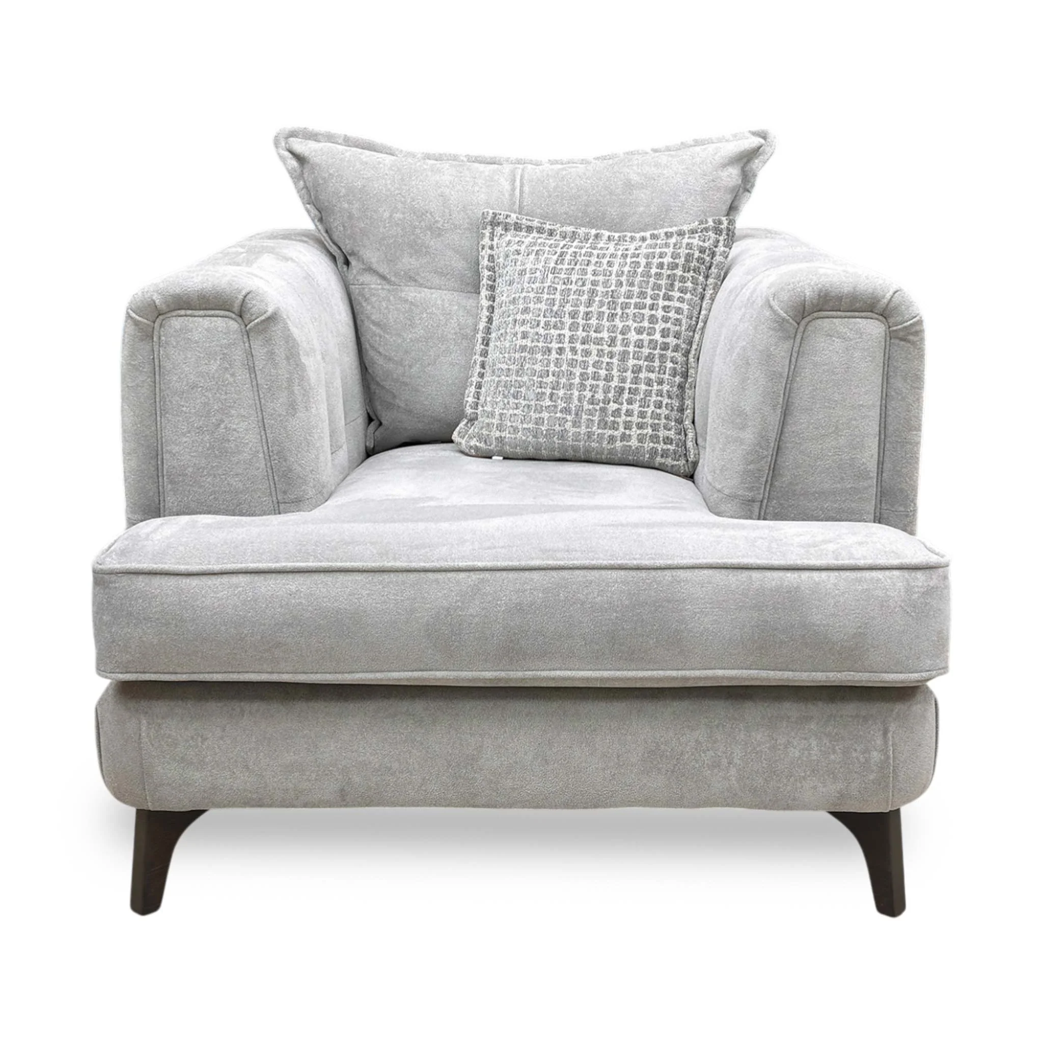 ‘Farrah’ Riga Silver - Zena Silver Dw Fabric Classic Back Chair - Image 5
