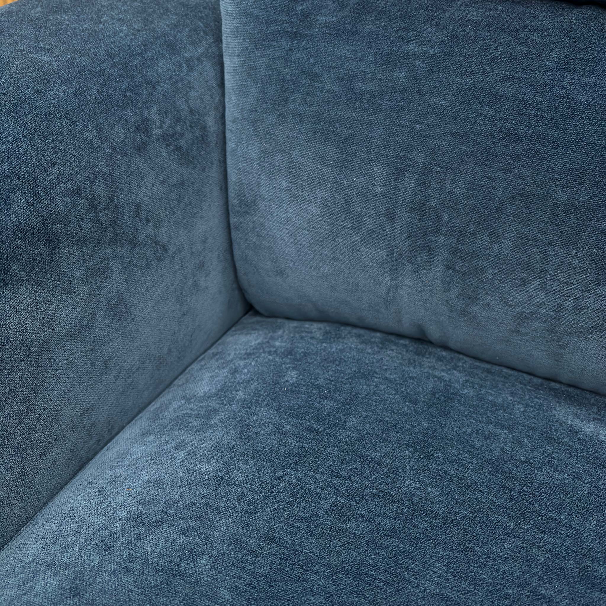 ‘Flex’ Fab-Can-R330 Steel Blue Velvet Power Recliner Armchair with Storage Arms - Image 5