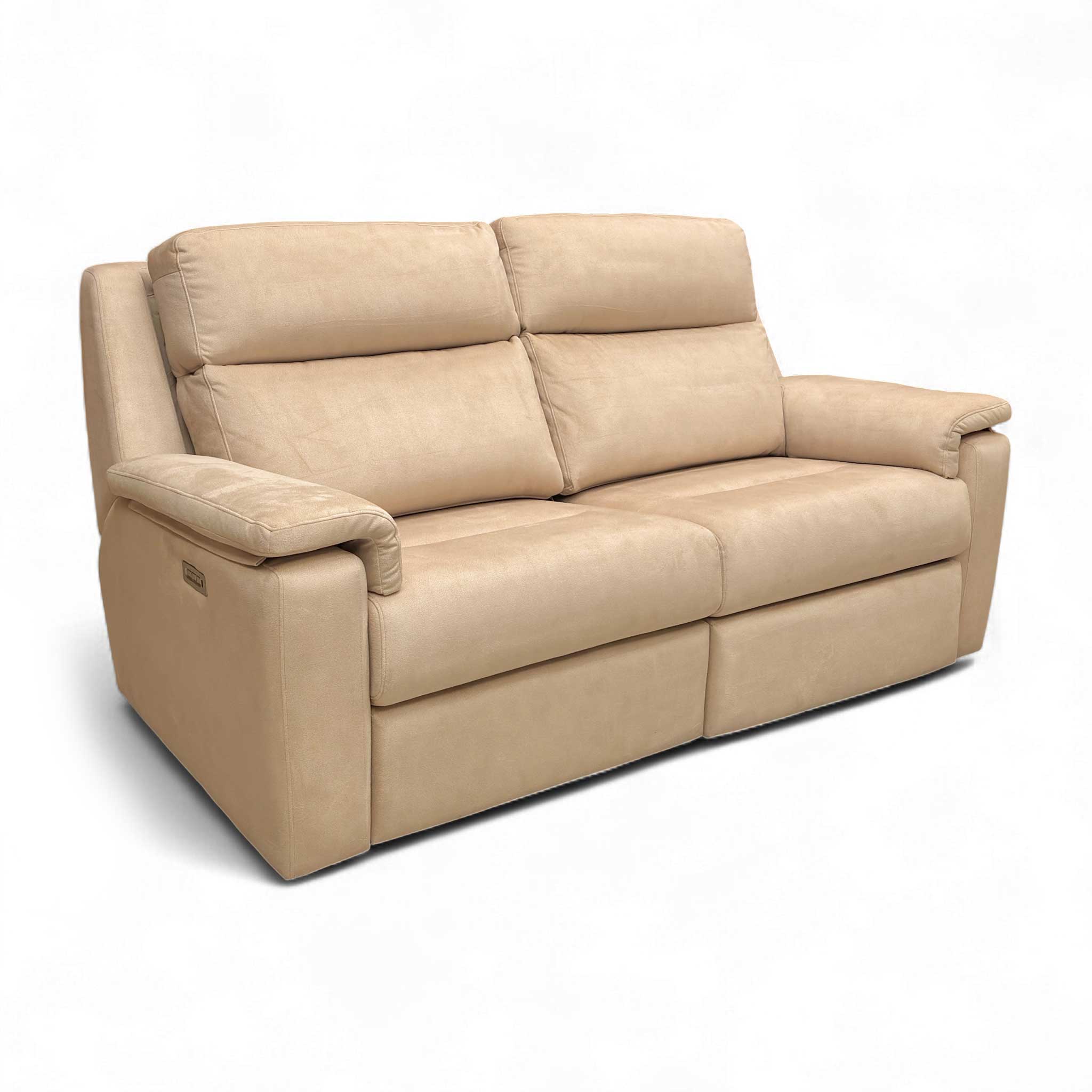 G Plan ‘Thornbury’ A122 Stingray Linen Cream Velvet 3 Seater Power Recliner Sofa with Power Headrests and Power Lumbar - Image 8