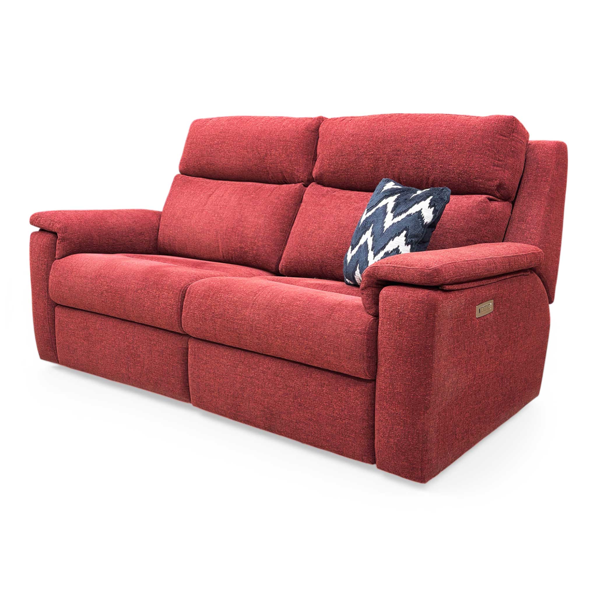 G Plan 'Thornbury' B148 Manhattan Burgundy Red Woven Fabric 3 Seater Power Recliner Sofa with Power Headrests and Power Lumbar - Image 9