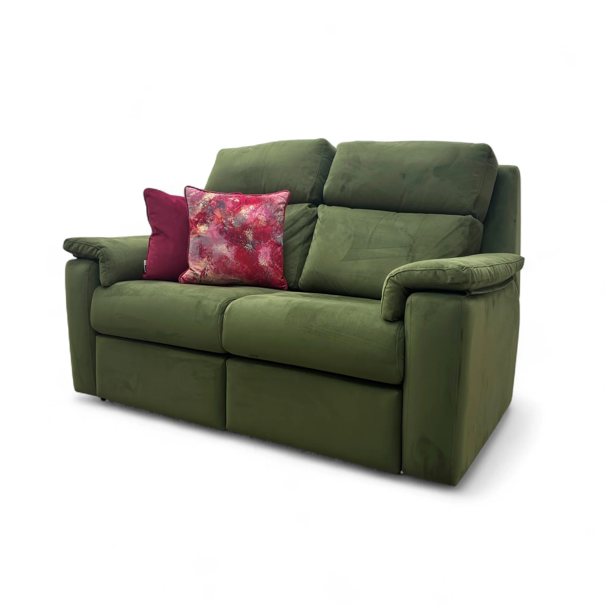 G Plan ‘Thornbury’ Plush Vine Green 2 Seater Velvet Sofa - Image 5