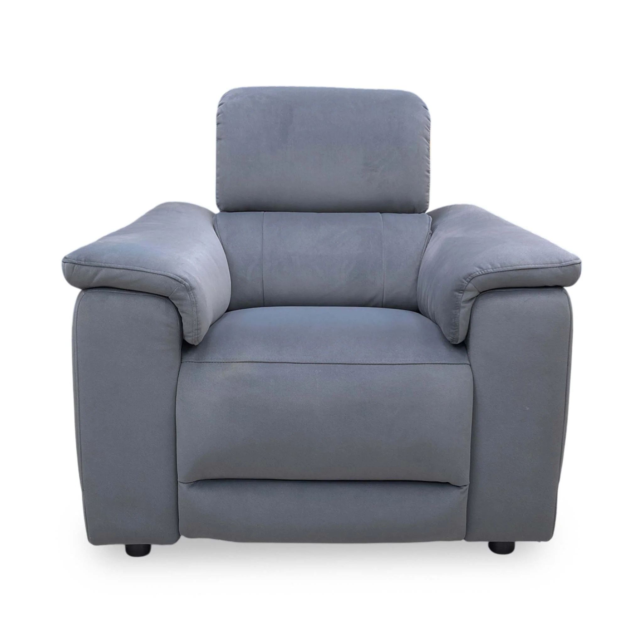 ‘Genius’ Bella Iron Grey 43460 Velvet Power Recliner Chair with Power Headrest and Bluetooth Speakers - Image 4