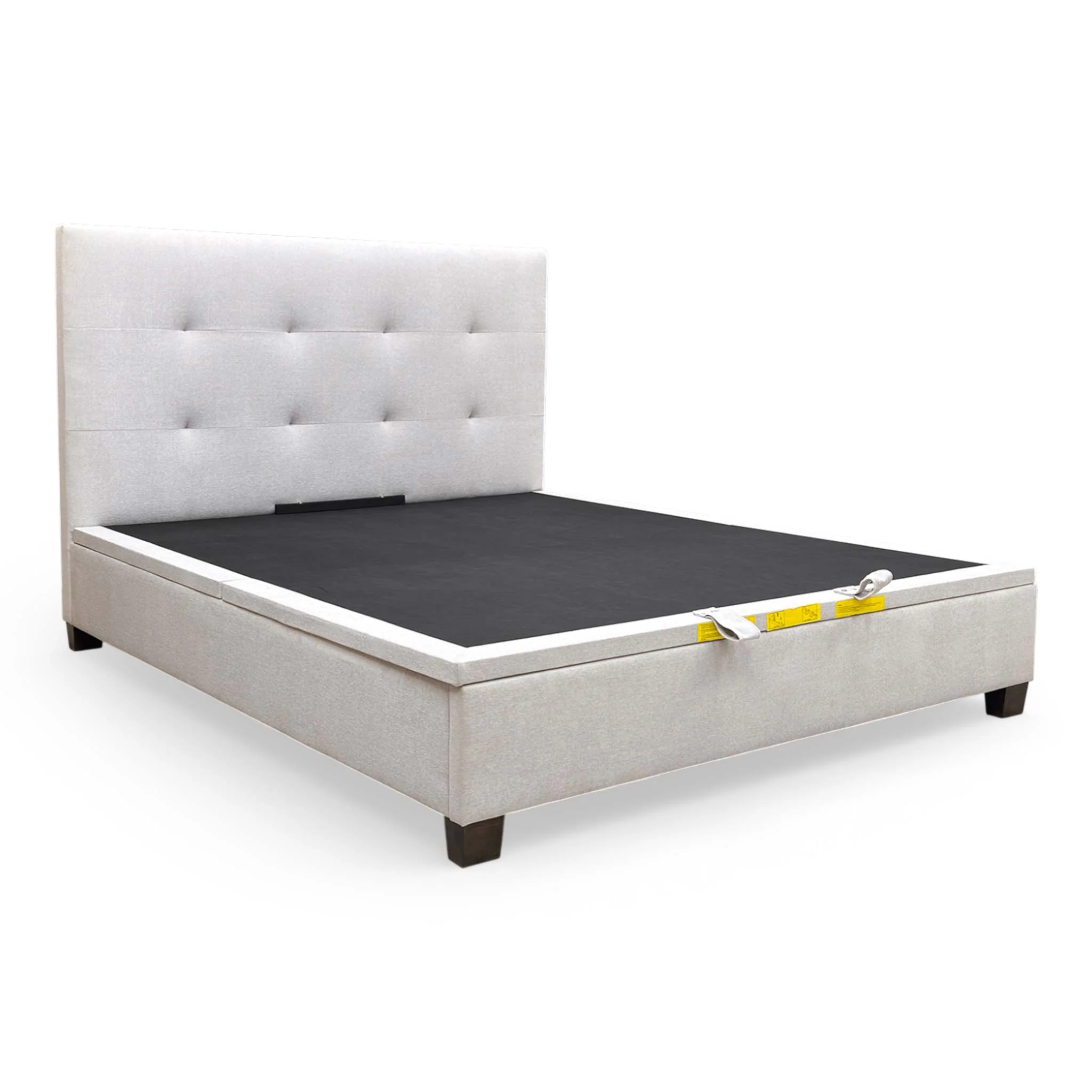 ‘Hadley’ Oatmeal Fabric Ottoman Bed Frame - Super King - Image 6