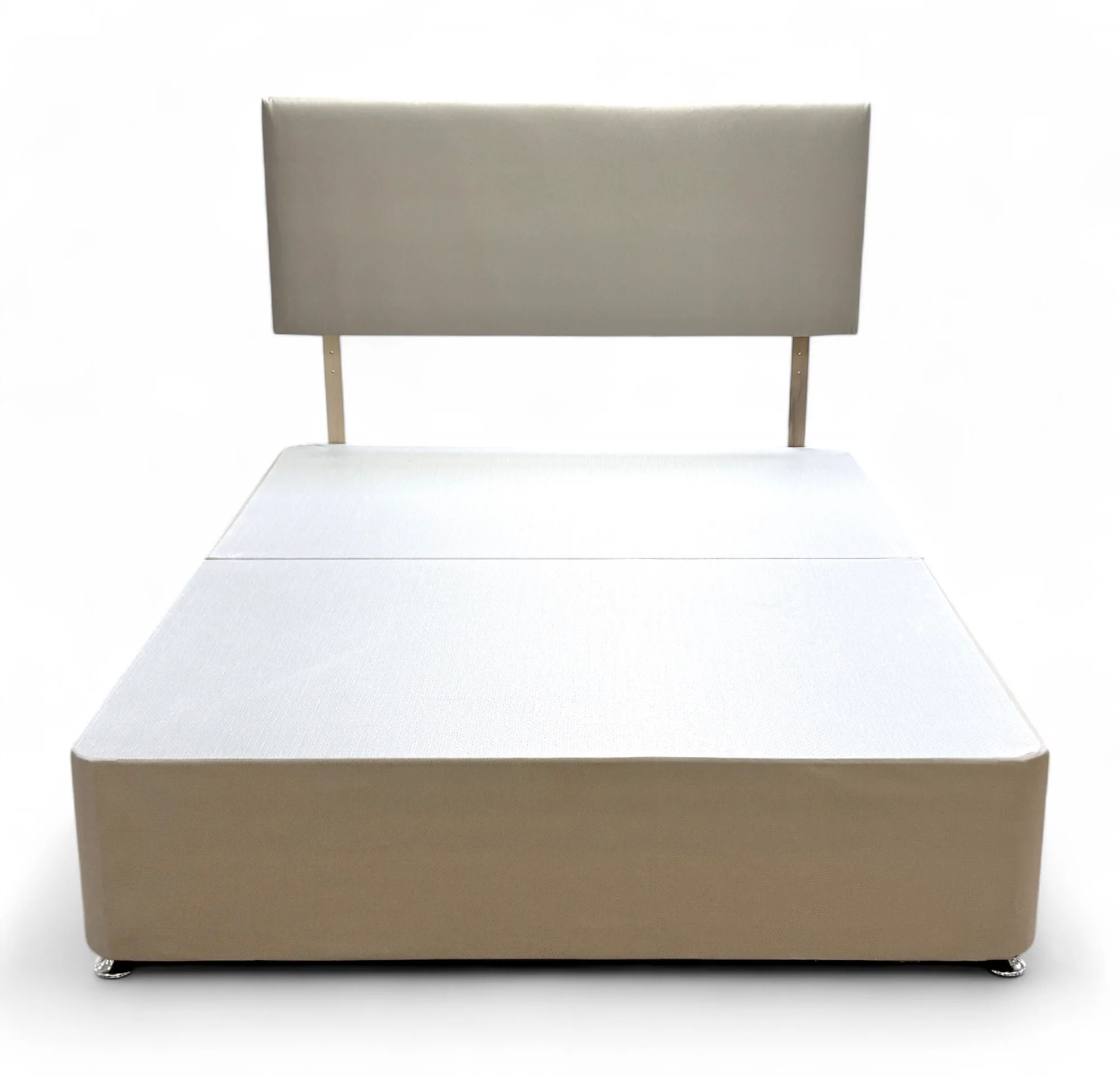 ‘Lyon’ Sandstone Fabric King Bed - Image 3