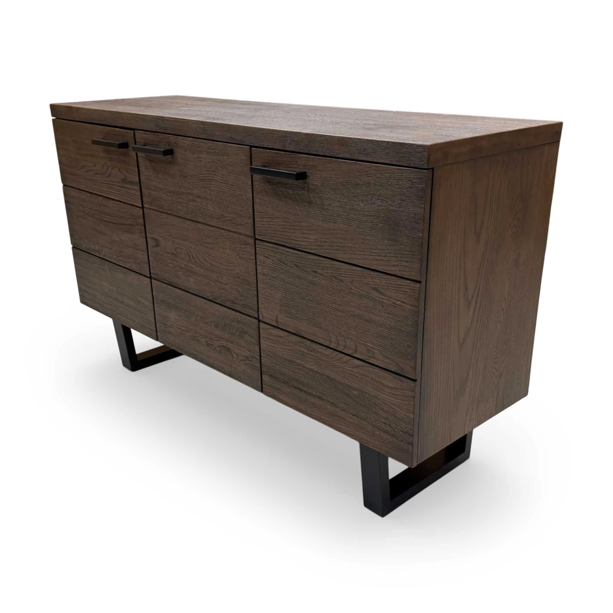 'Mars' Dark Oak Solid Oak Large 3 Door Sideboard - Image 7
