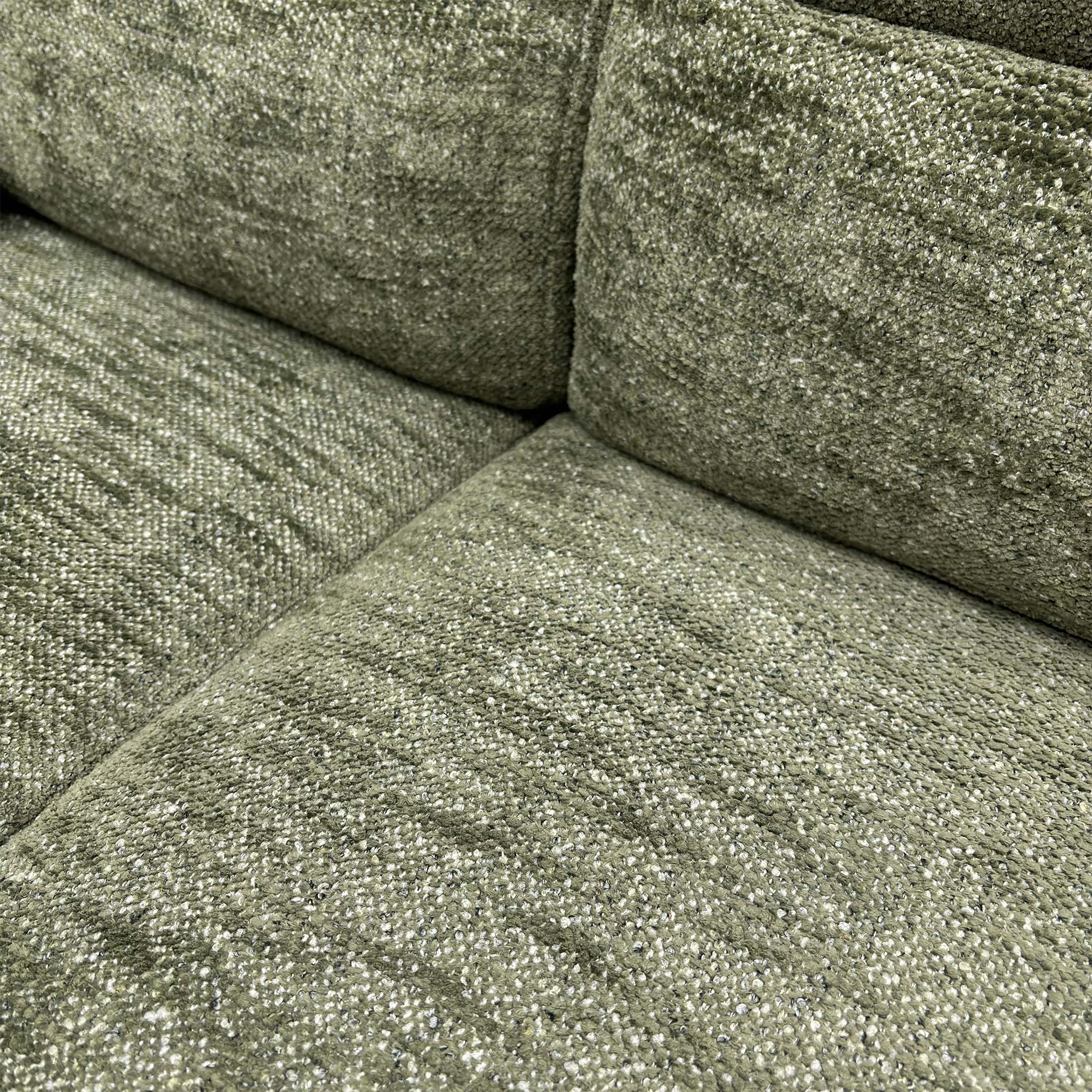 'Melody' Olive Green Woven Fabric High Back Corner Sofa - Image 5