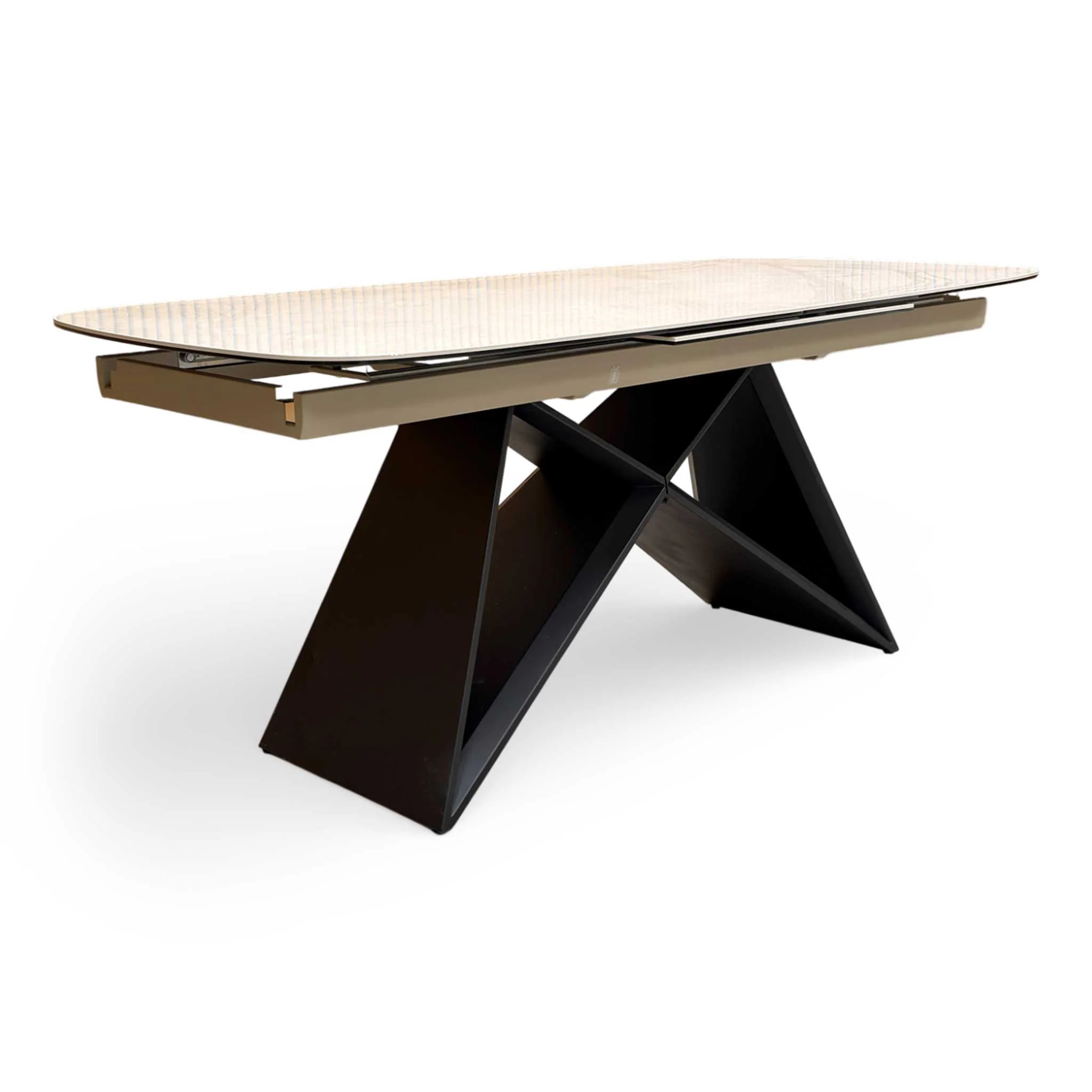 'Oasis' Ceramic Top 180cm Pop Up Extending Dining Table - Image 7