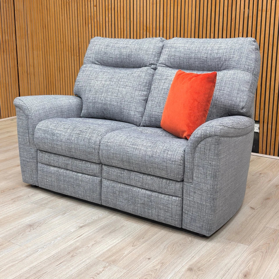 Parker Knoll ‘Hudson’ Dash Blue 001497-0080 Woven Fabric 2 Seater Sofa - Image 3