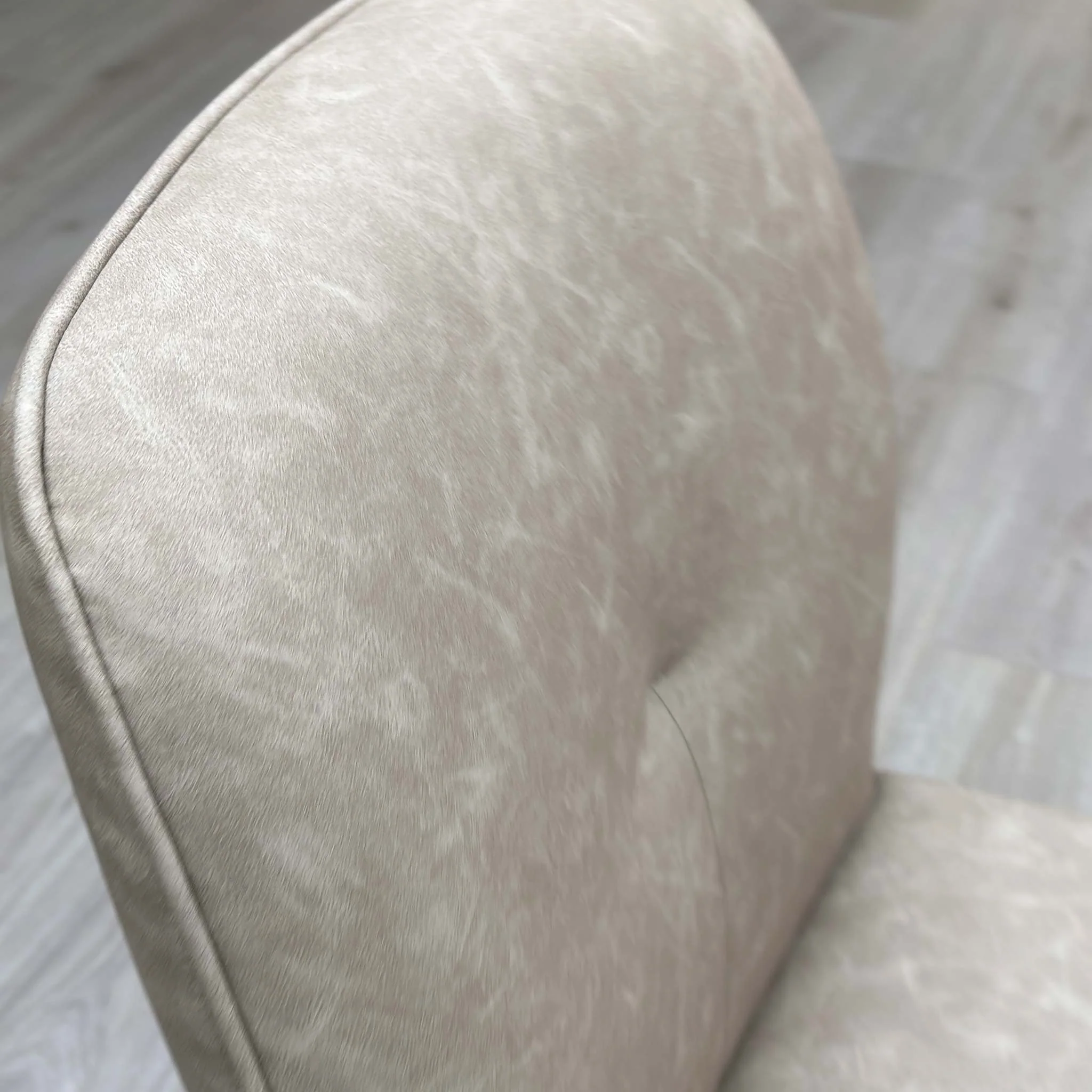'Perla' Neutral Upholstered Fabric Swivel Dining Chairs - Set of 2 - Image 6