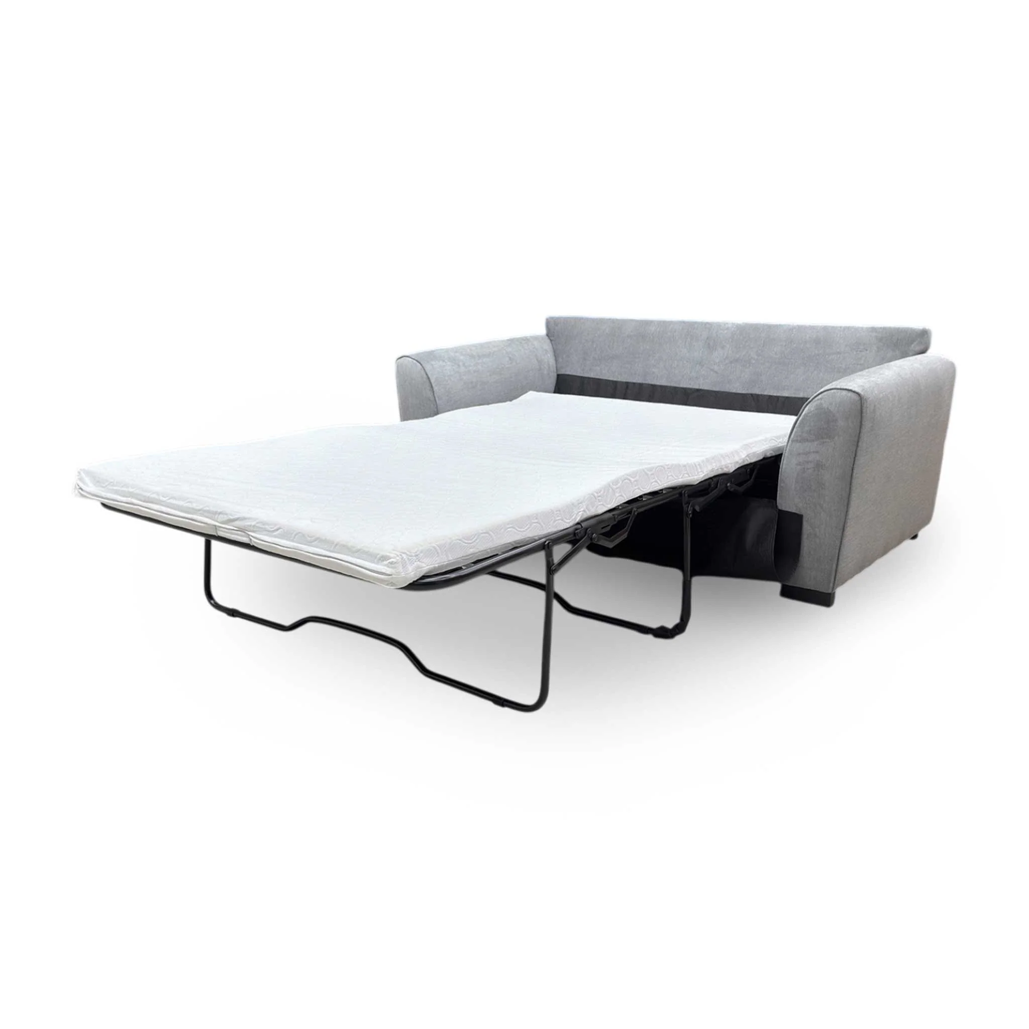 ‘Roma’ Pewter Grey Linen Fabric 2 Seater Sofa Bed - Image 5