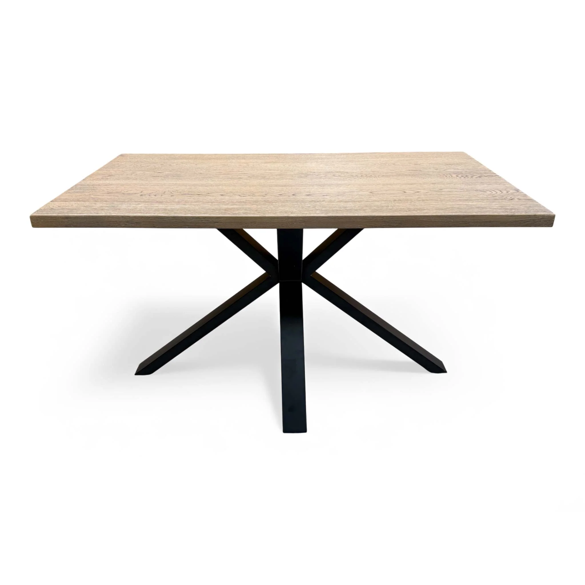 'Saturn' Solid Oak Compact 135cm Fixed Dining Table - Image 4