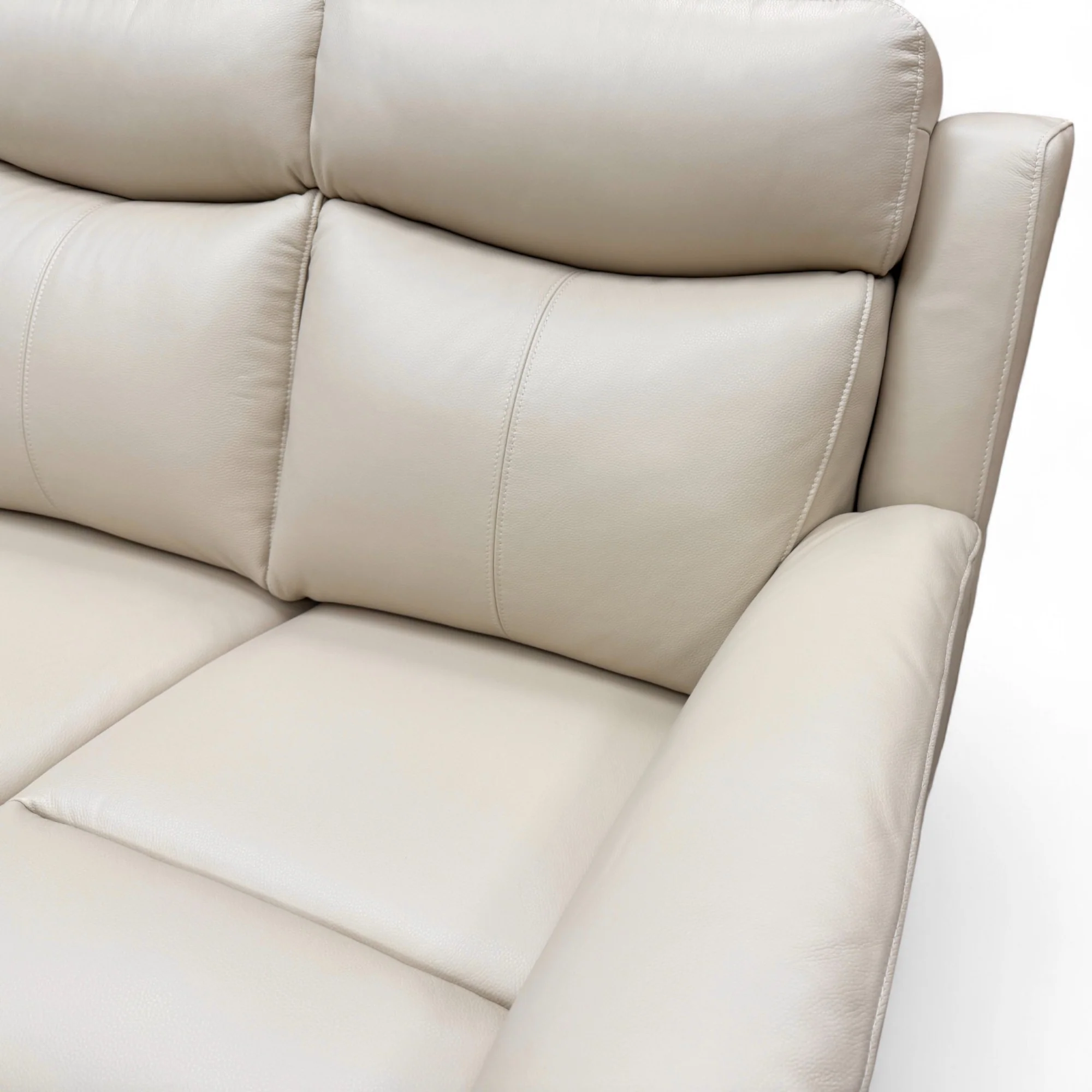‘Sienna' Bone China Leather 3 Seater Sofa - Image 5