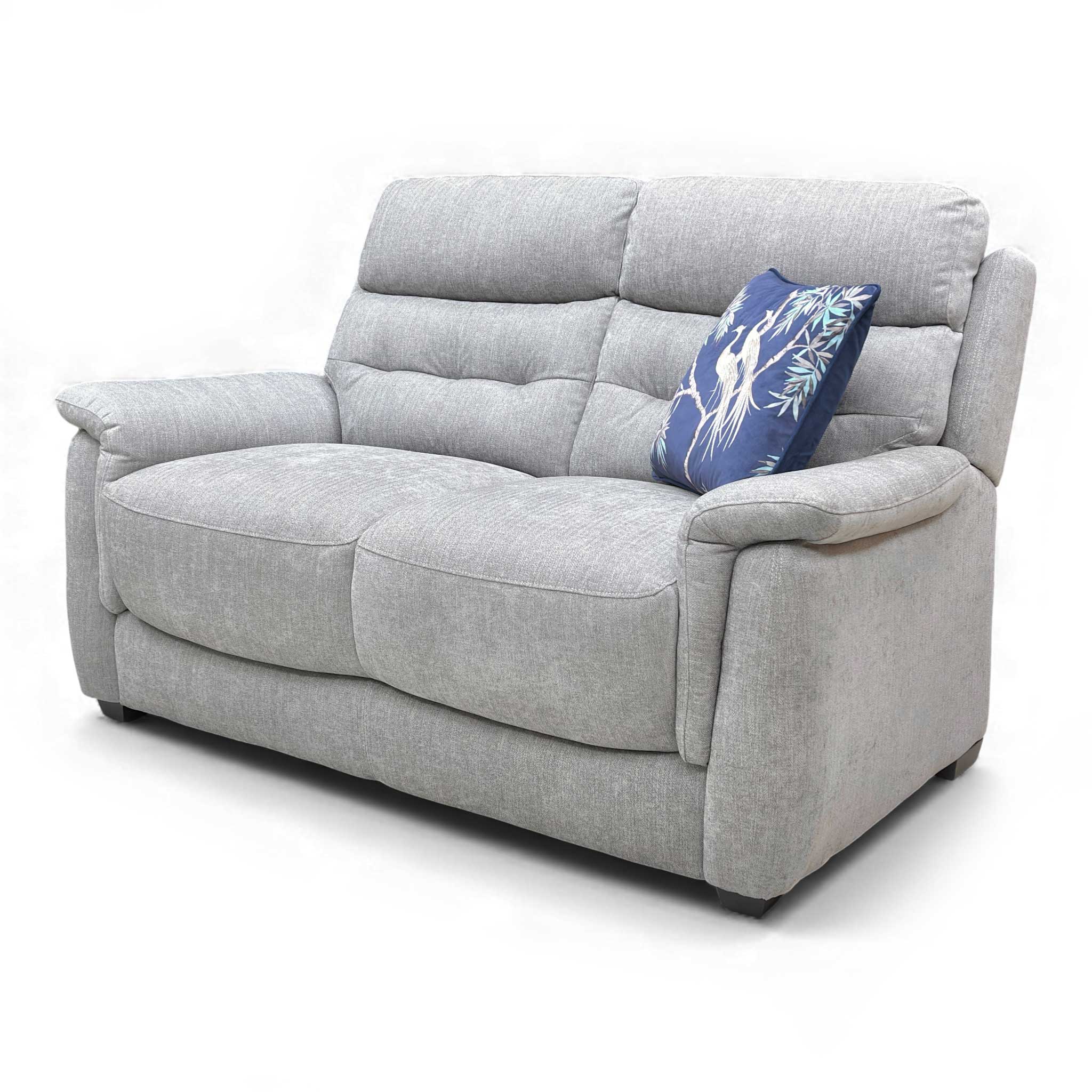 'Springer' Fab-Meo-R27 Pewter Fabric 2 Seater Sofa - Image 6