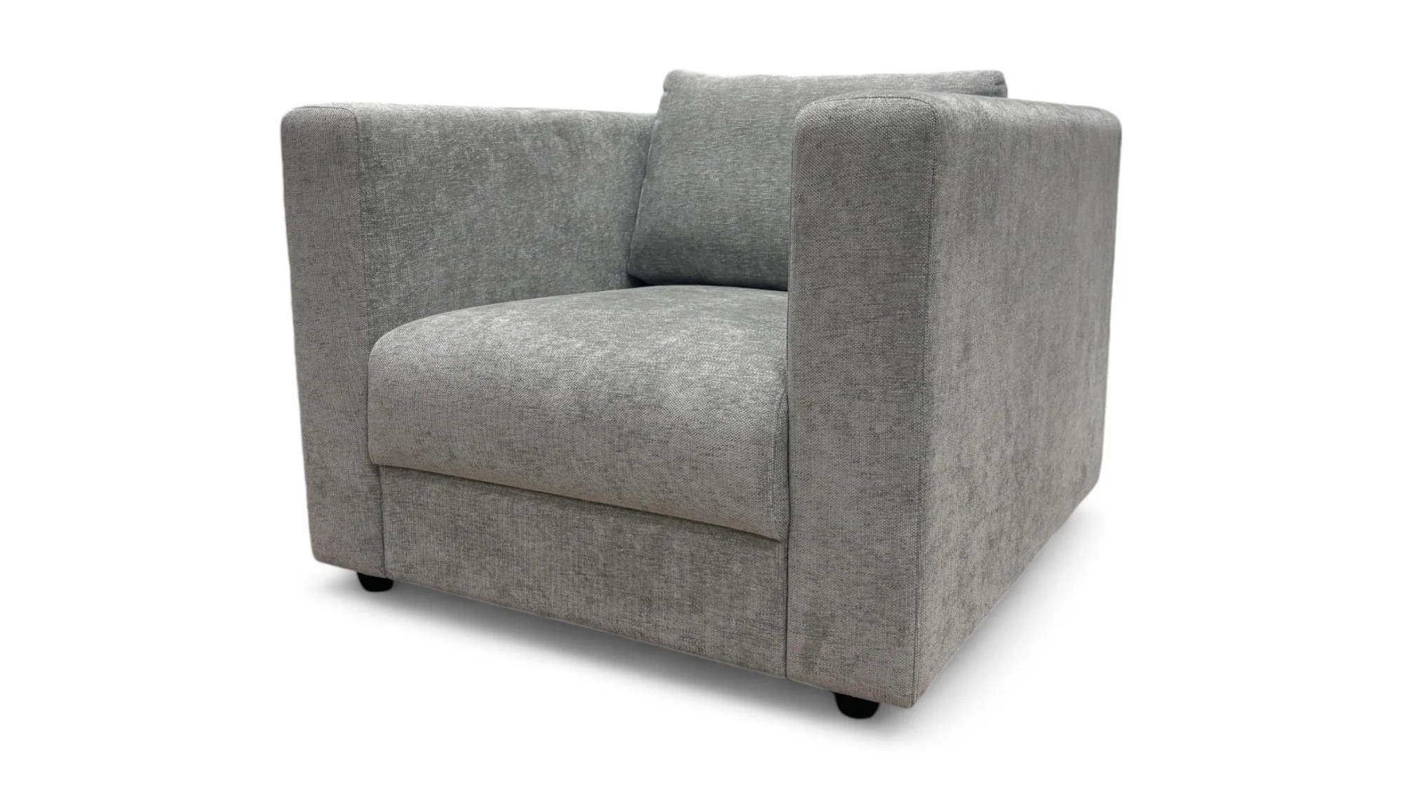 ‘Strand’ Grey Linen Look Chenille All Over Chair - Image 5