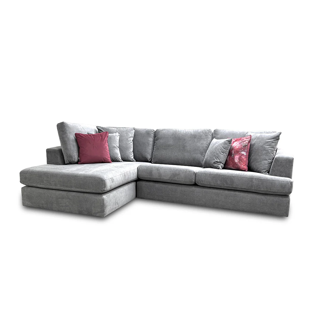 ‘Stratus’ Graphite Gracelands Fabric Left Hand Facing Corner Chaise Sofa - Image 3