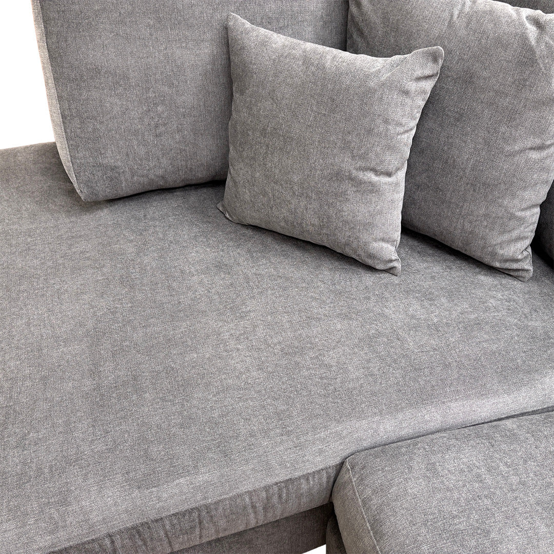 'Stratus' Graphite Gracelands Fabric Left Hand Facing Open End Chaise Corner Sofa - Image 5