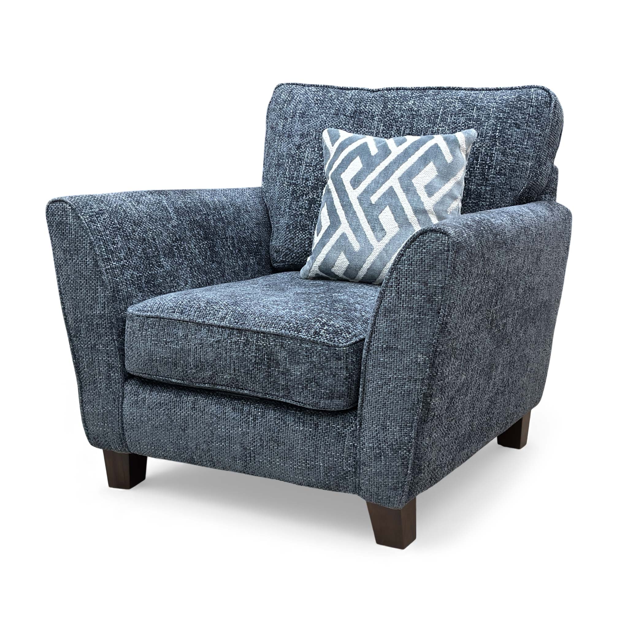 ‘Tabitha’ Navy Blue Woven Fabric Chair - Image 6