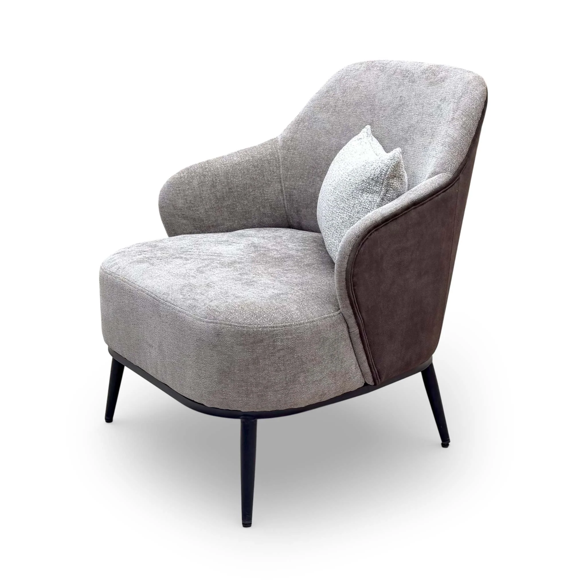 ‘Velar’ Brown Combination Fabric Accent Chair - Image 6