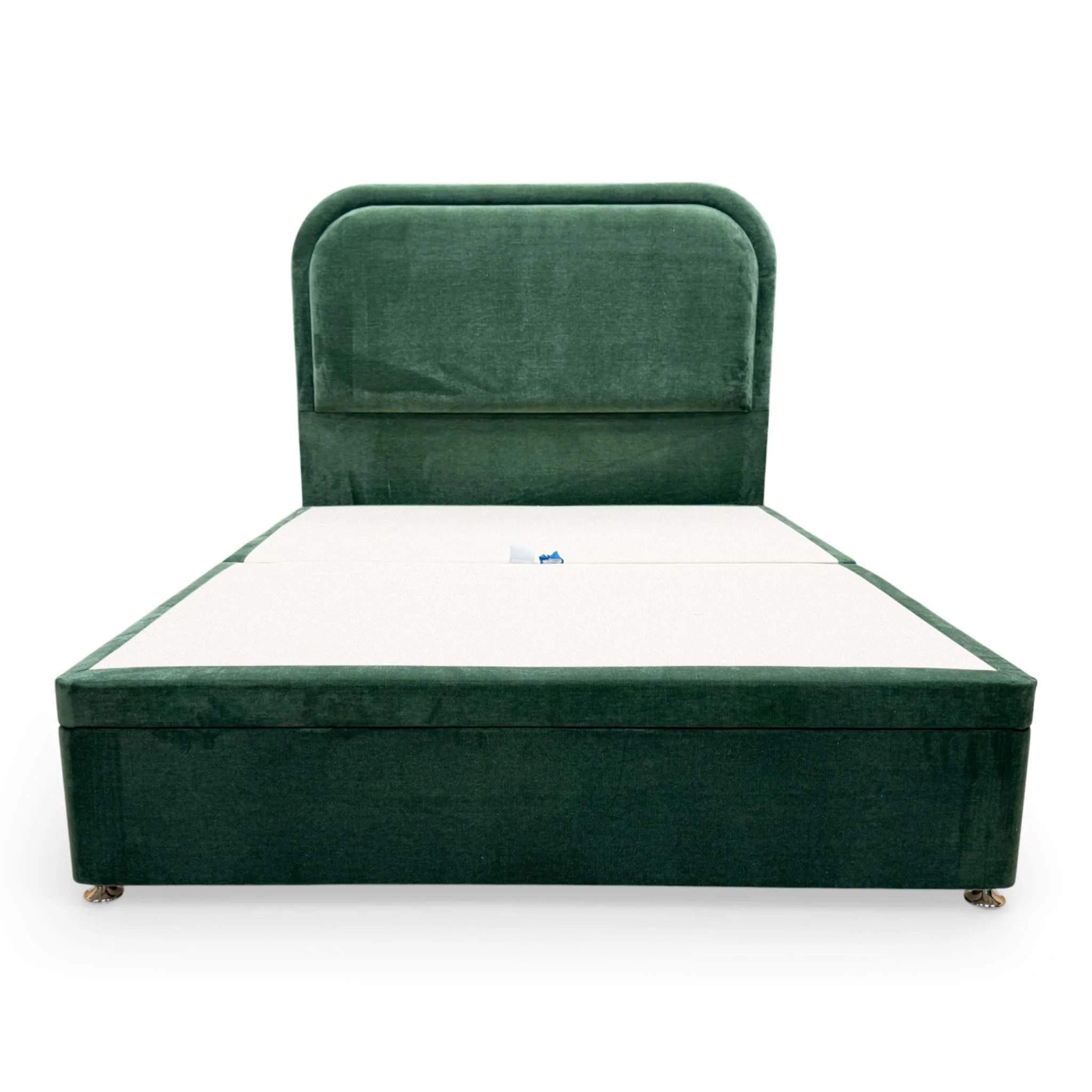 'Warwick' Aston Moss Fabric Floor Standing Headboard + Double Side Lift Ottoman Divan Base - King - Image 4