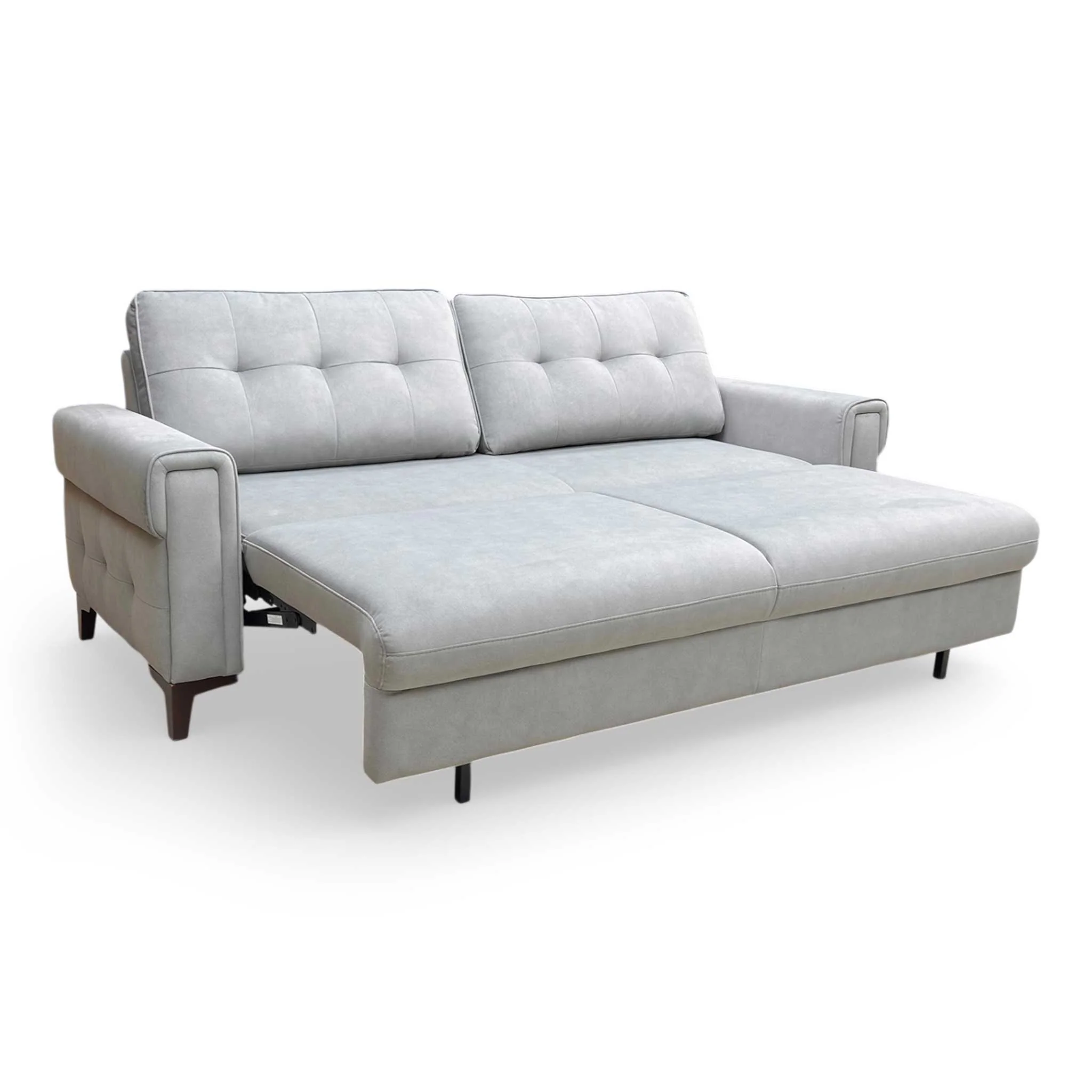‘Zoom’ Nappe Velvet Grey Nv-0107 Velvet 3 Seater Sofa Bed - Image 4