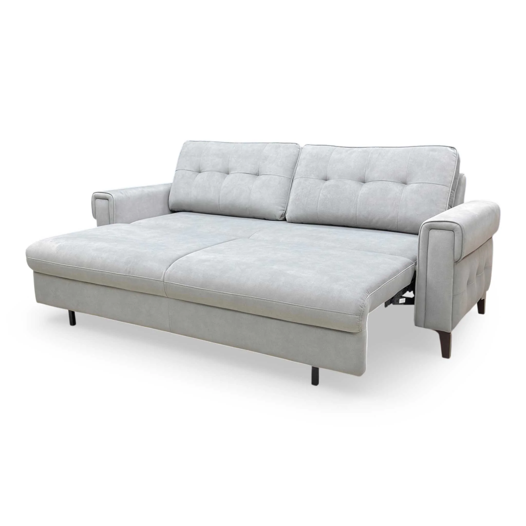 ‘Zoom’ Nappe Velvet Grey Nv-0107 Velvet 3 Seater Sofa Bed - Image 5