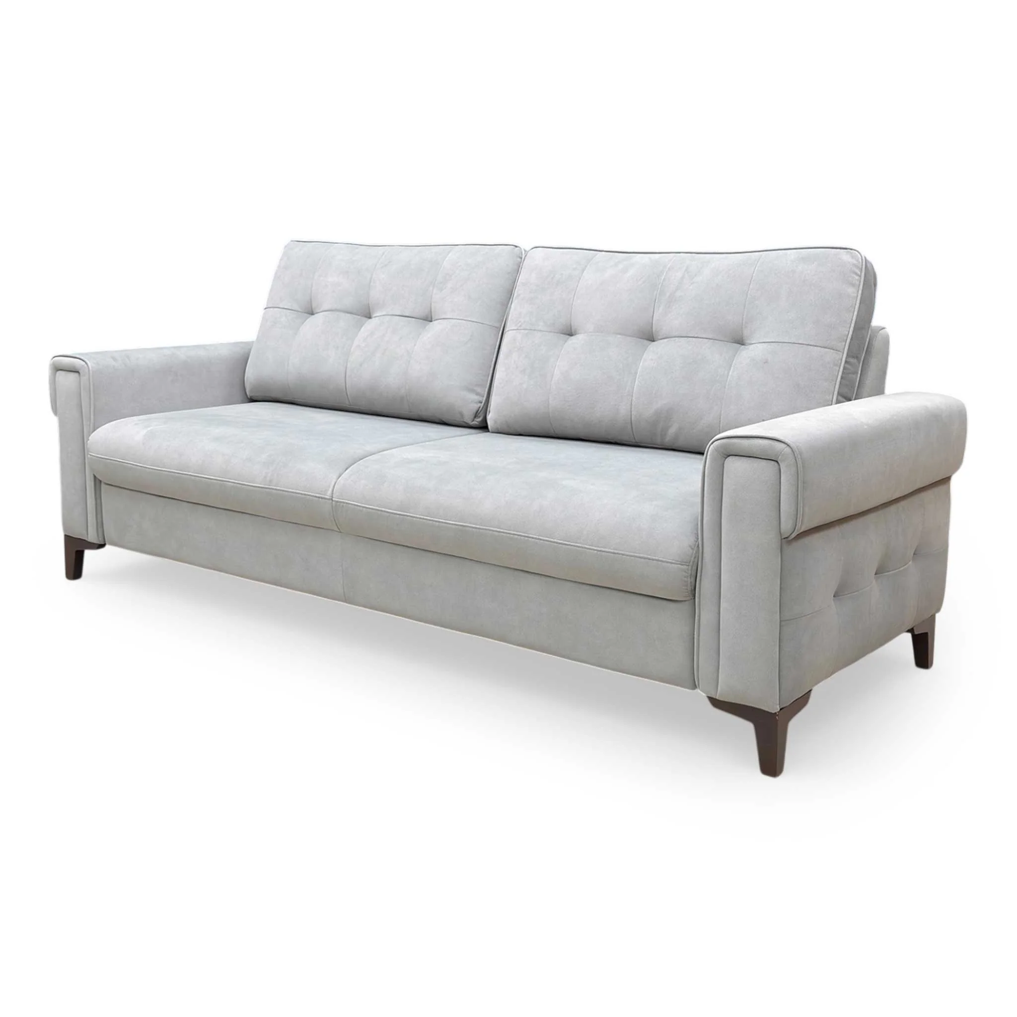 ‘Zoom’ Nappe Velvet Grey Nv-0107 Velvet 3 Seater Sofa Bed - Image 7